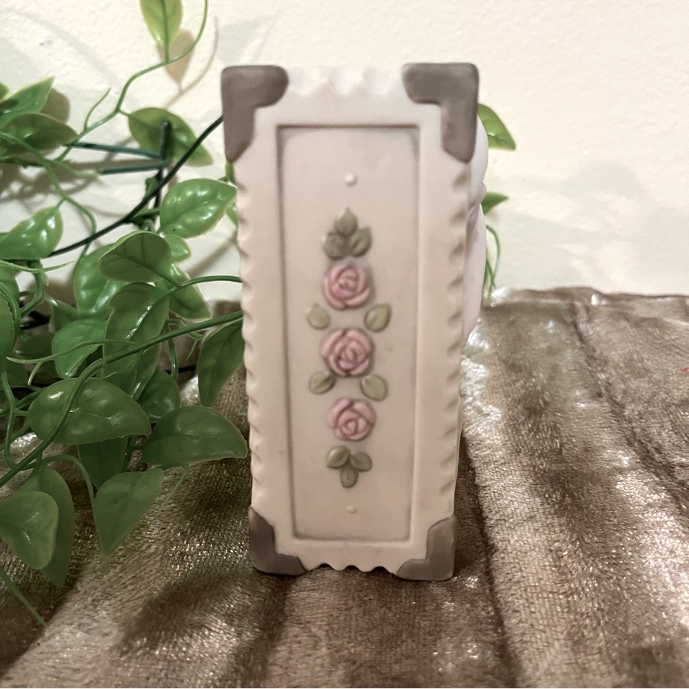 1996 Vase Makeup Brushes KIM ANDERSON Take Time To Smell The Roses NO FLAWS VTG - Picture 7 of 8